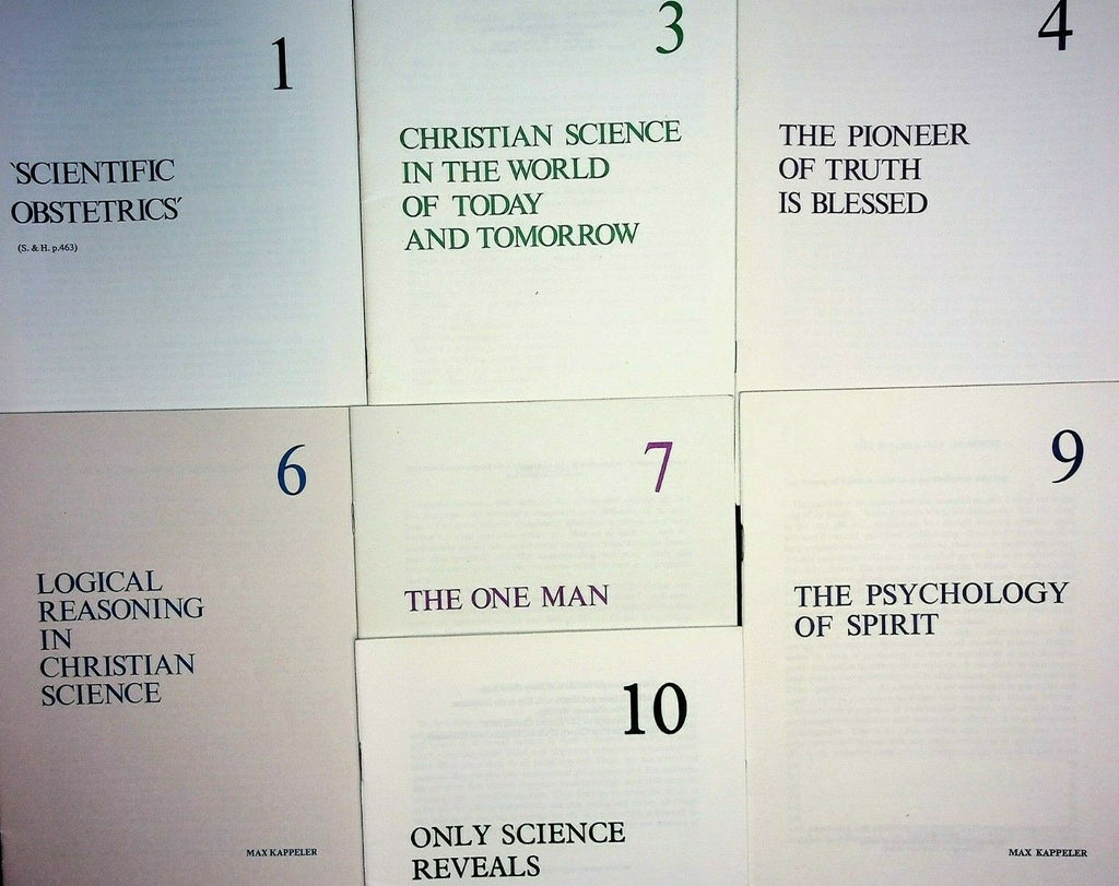 Max Kappeler Lot of 7 Christian Science Information Pamphlets 021020AME