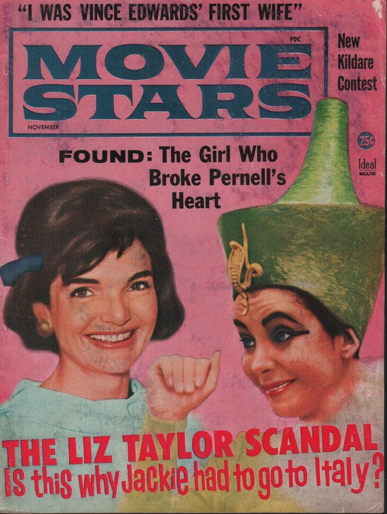 Movie Stars November 1962 Elizabeth Taylor Jackie Kennedy 062019AME