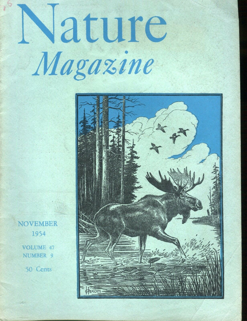Nature Magazine November 1954 Moose EX w/ML On Back 012017jhe