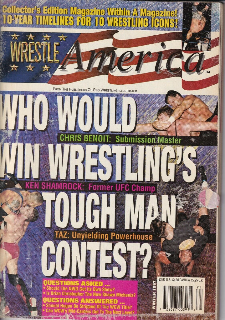 Wrestle America Magazine Chris Benoit Ken Shamrock Winter 1997 032019nonr