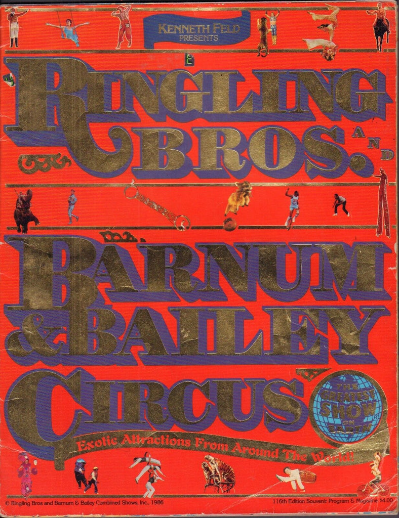 Ringling Bros and Barnum & Bailey Circus 116 Program 1986 011117DBE