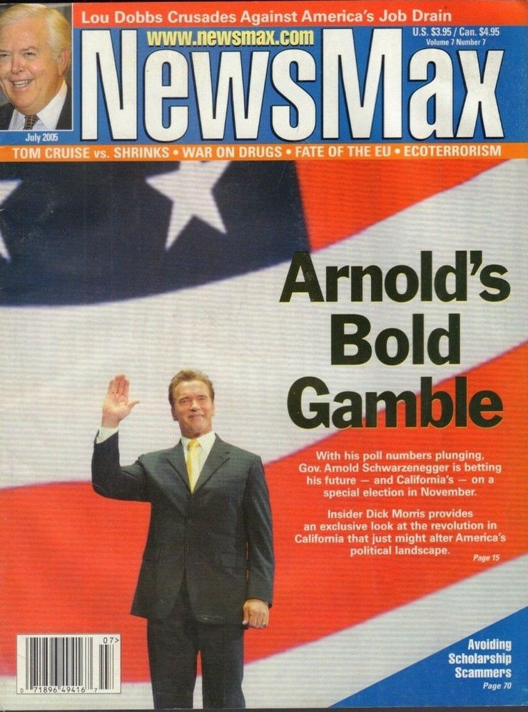 News Max July 2005 Tom Cruz Arnold Schwarzenegger Dick Morris 011719DBE