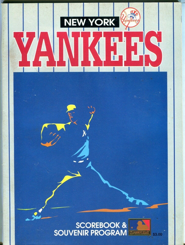 1994 New York Yankees Scorebook And Program vs. Angels Unmarked EX 092216jhe