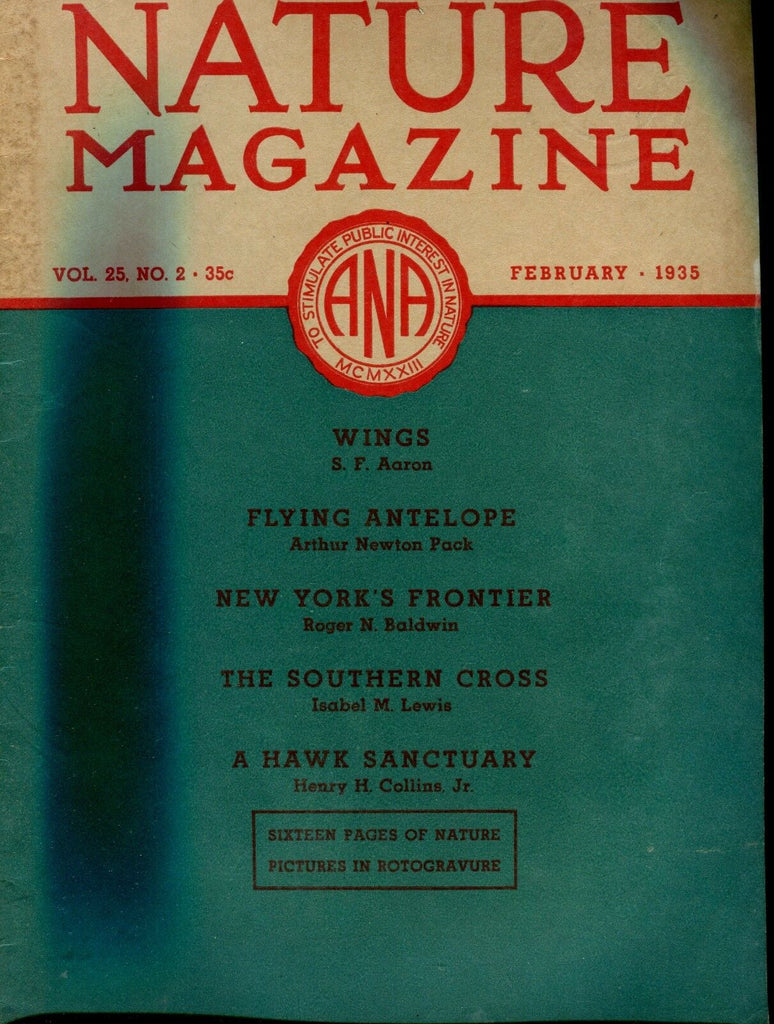 Nature Magazine February 1935 Wings VG No ML 020817jhe