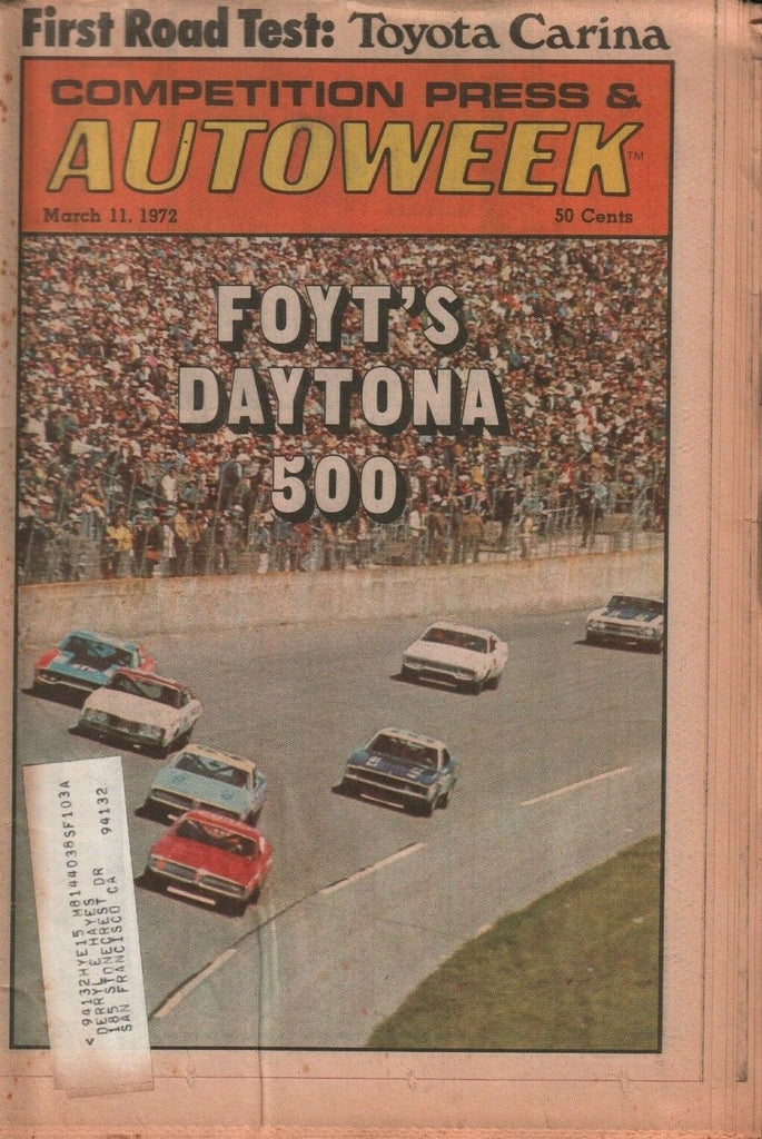 Autoweek March 11 1972 Bobby Isaac Larry LoPatin w/ML 032619DBE