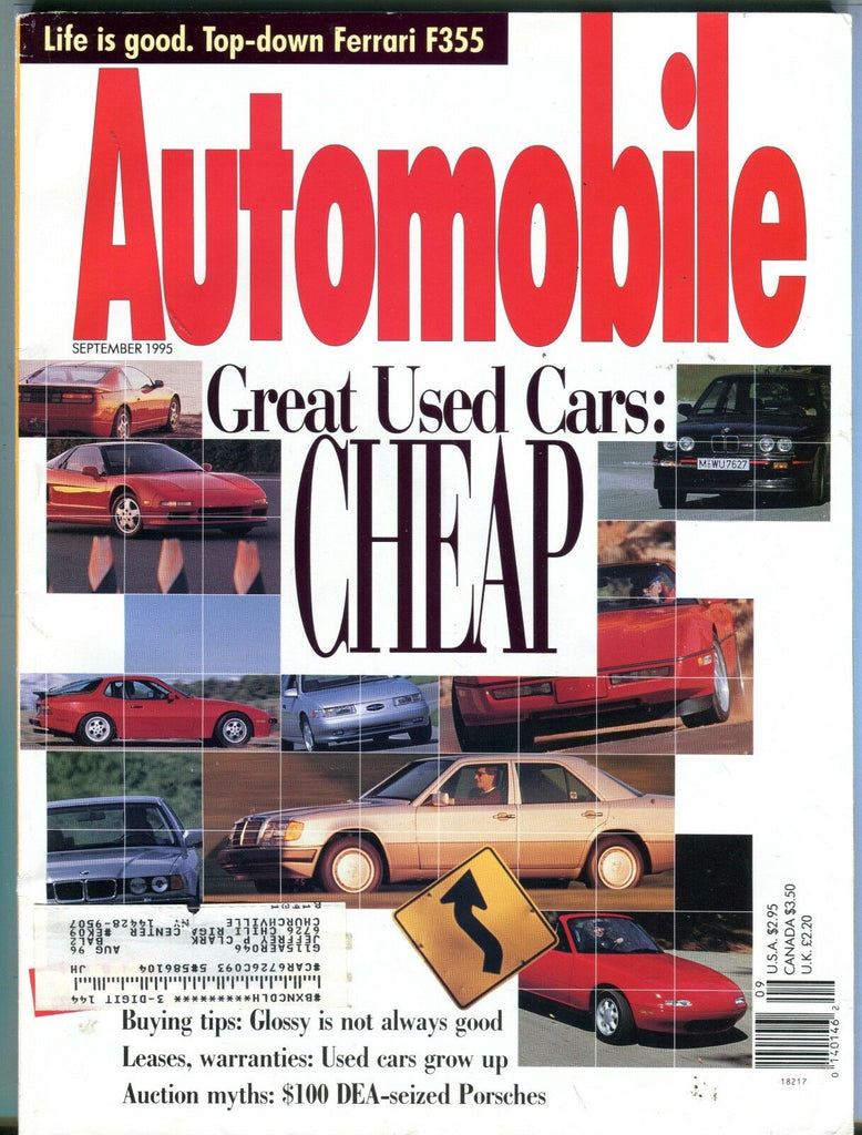 Automobile Magazine September 1995 Great Used Cars VG w/ML 091916jhe