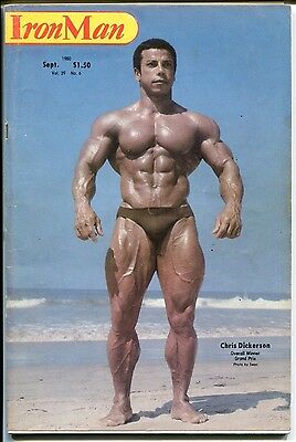 Iron man Muscle Magazin Vol.39 No. 6 september 1980 Chris Dickerson EX 111815DBE