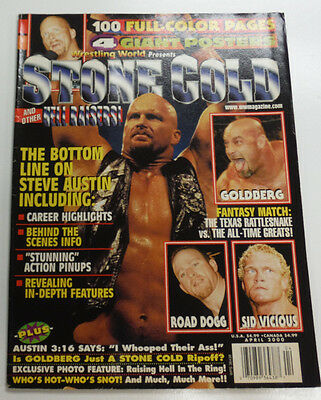 Stone Cold Magazine 4 Giant Posters 100 Color Pages April 2000 082814R