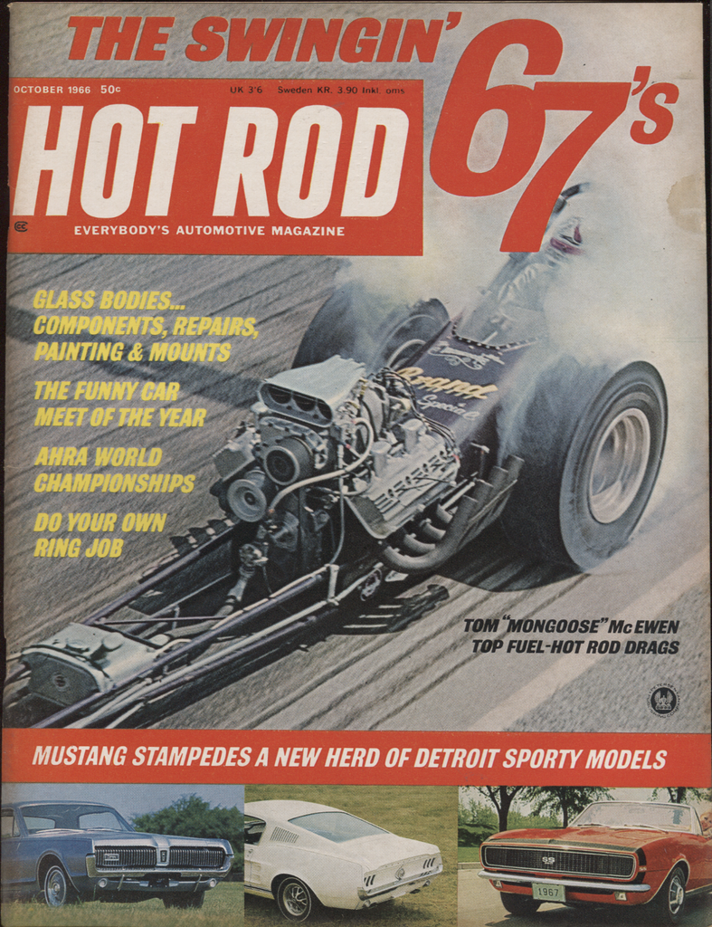 Hot Rod October 1996 Tom Mongoose mcEwen AHRA Mustang 051220DBE