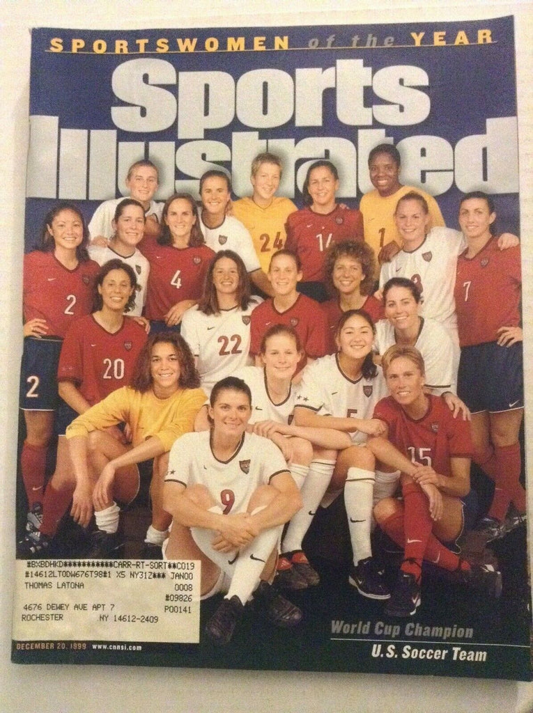 Sports Illustrated Mag World Cup Champion Us Soccer December 20 1999 082419nonrh