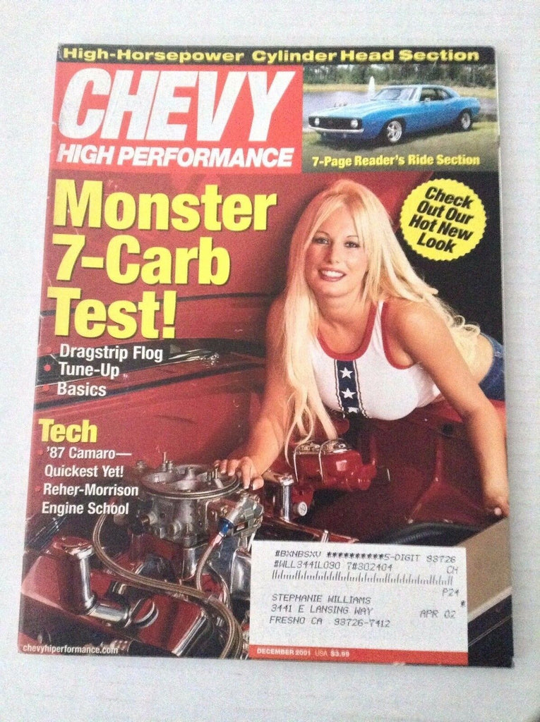 Chevy High Performance Magazine Monster 7-Carb Test! December 2001 031417NONRH