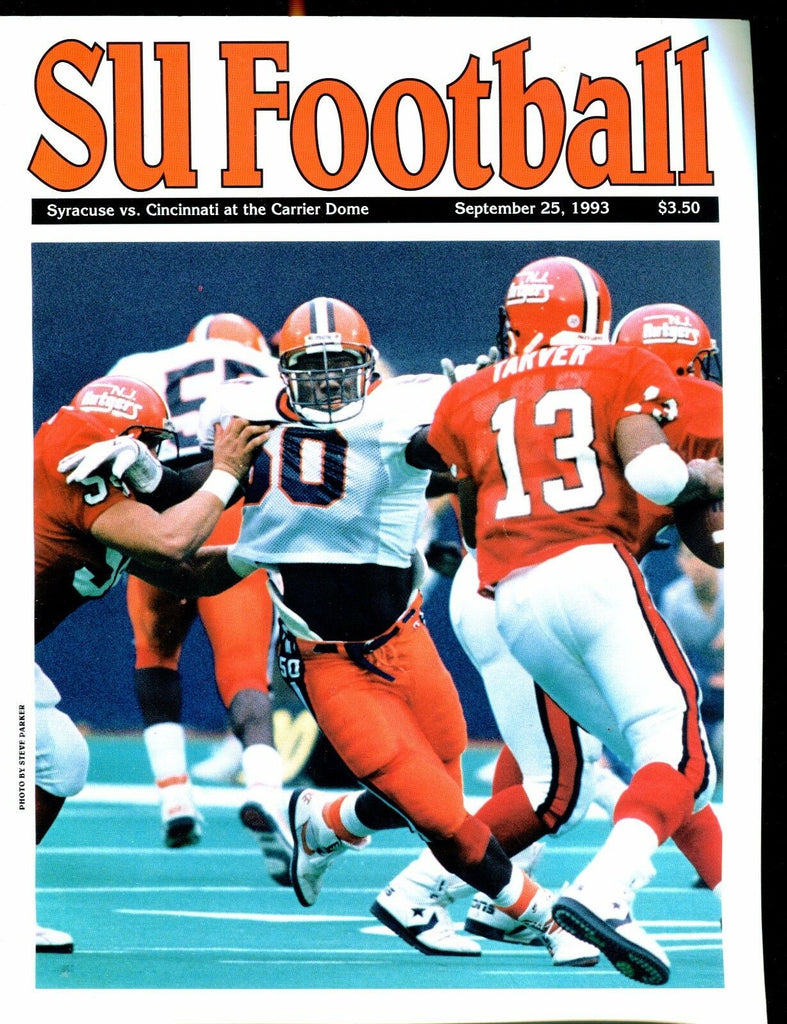 SU Football Magazine Syracuse Cincinnati Program 1993 EX 020917jhe