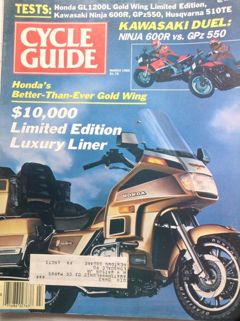 Cycle Guide Magazine Honda Gold Wing Luxury Liner March 1985 092017nonrh