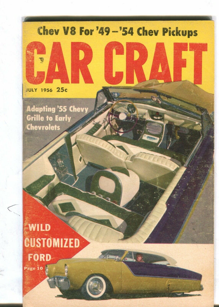 Car Craft Magazine July 1956 '55 Chevy VG 041017nonjhe