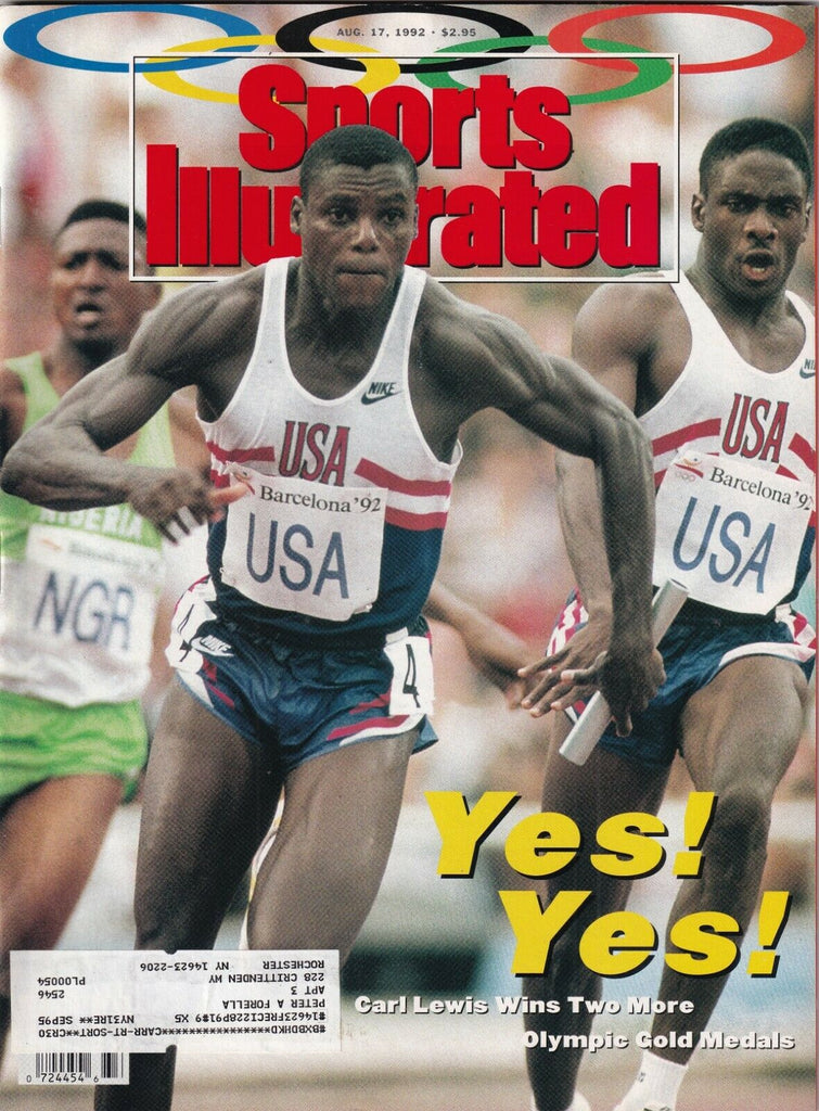 Sports Illustrated Carl Lewis Olympic Gold Medals August 17, 1992 091719nonr