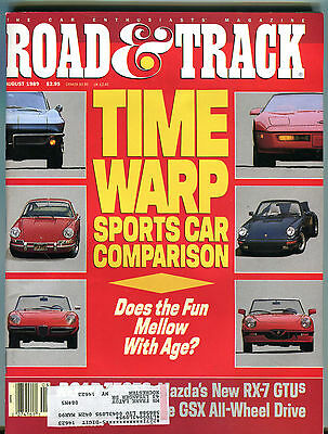 Road & Track Magazine August 1989 Sports Car Comparison VGEX 010416jhe2
