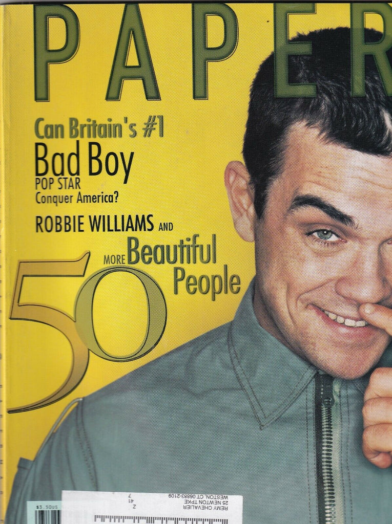 Paper Magazine Robbie Williams & 50 Beautiful People 1999 082719nonr