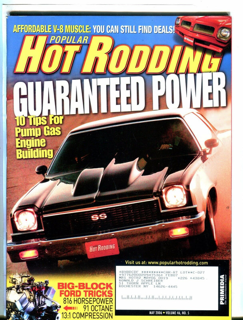 Popular Hot Rodding Magazine May 2006 Big-Block Ford EX w/ML 050617nonjhe
