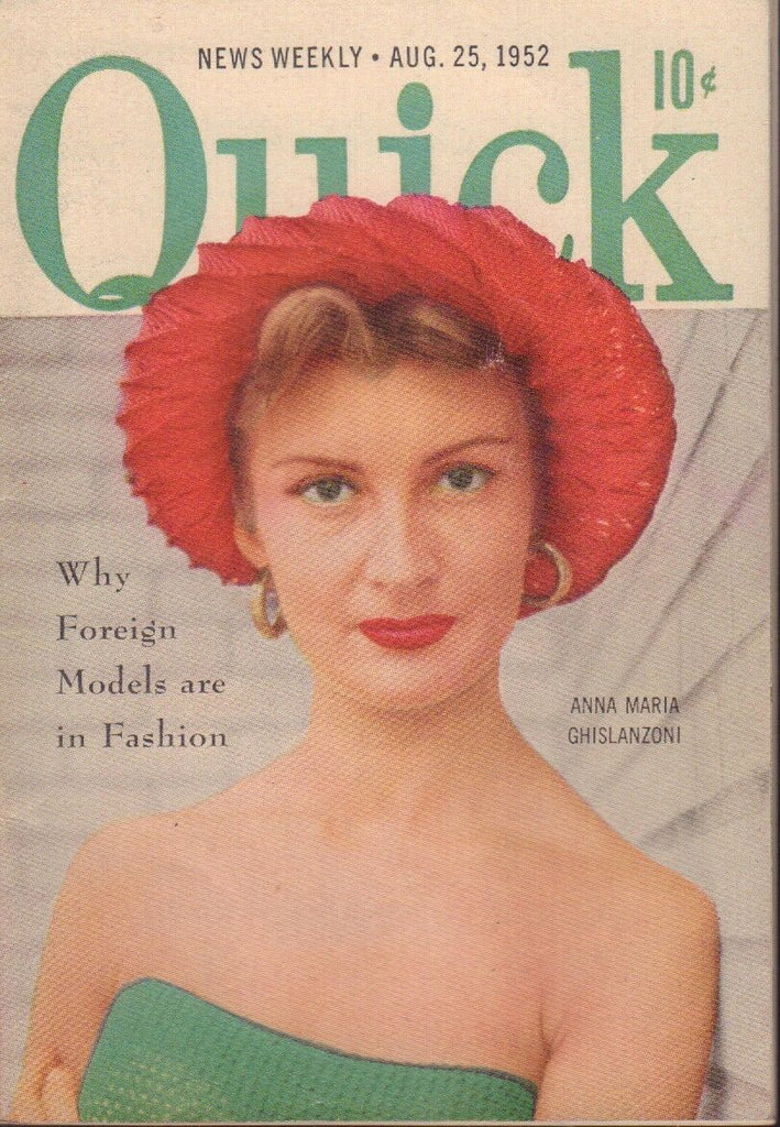 Quick News Weekly August 25 1952 Anna Maria Cheesecake Pin Up 091318AME
