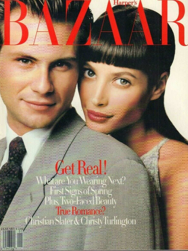 Harpers Bazaar January 1994 Christian Slater Christy Turlington 030619DBE