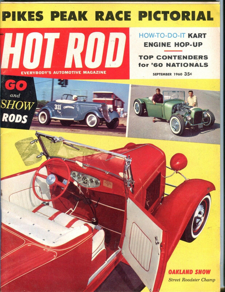 Hot Rod Magazine September 1960 Oakland Show EX No ML 051417nonjhe