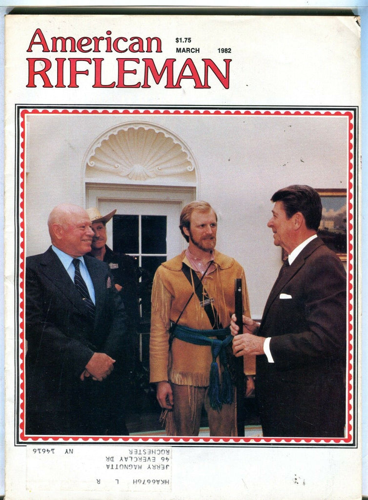 American Rifleman Magazine March 1982 Ronald Reagan EX w.ML 092316jhe