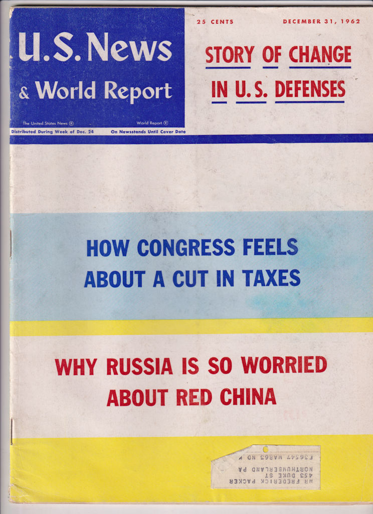 U.S. News & World Report Mag Congress Feels December 31, 1962 122719nonr