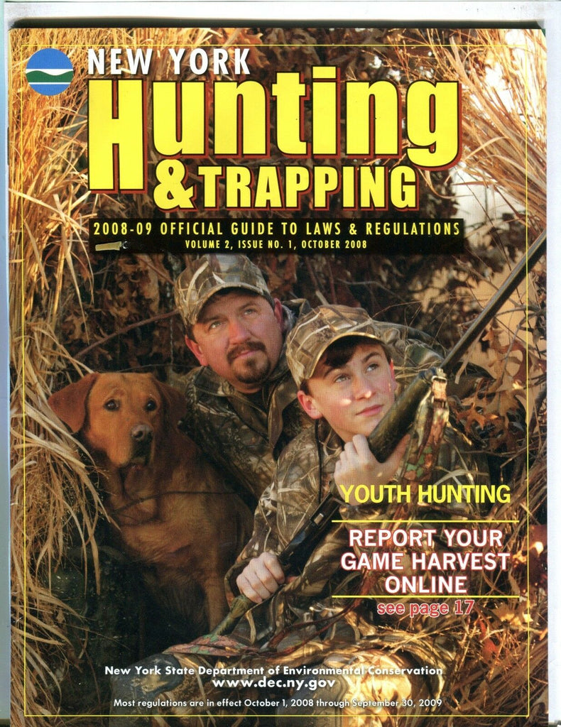 New York Hunting & Trapping Magazine 2008-09 Guide EX No ML 092816jhe