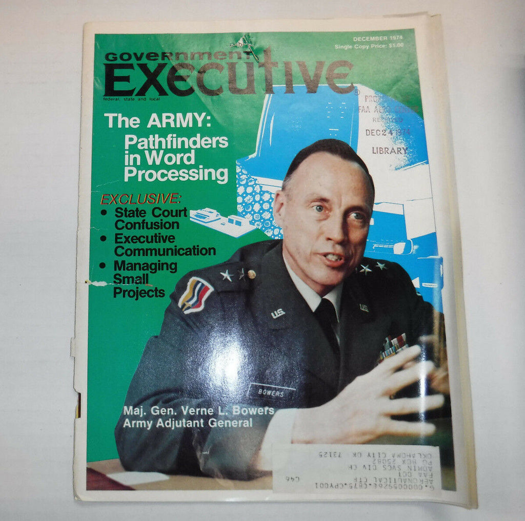 Government Executive Magazine The Army December 1974 FAL FAA 102516R
