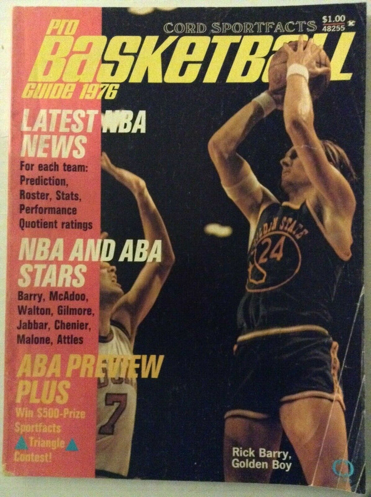 Pro Basketball Guide Rick Barry McAdoo Walton Gilmore 1976 030319nonrh