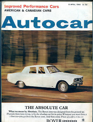 Autocar Magazine 8 April 1966 The Absolute Car Rover 2000 VGEX 122115jhe