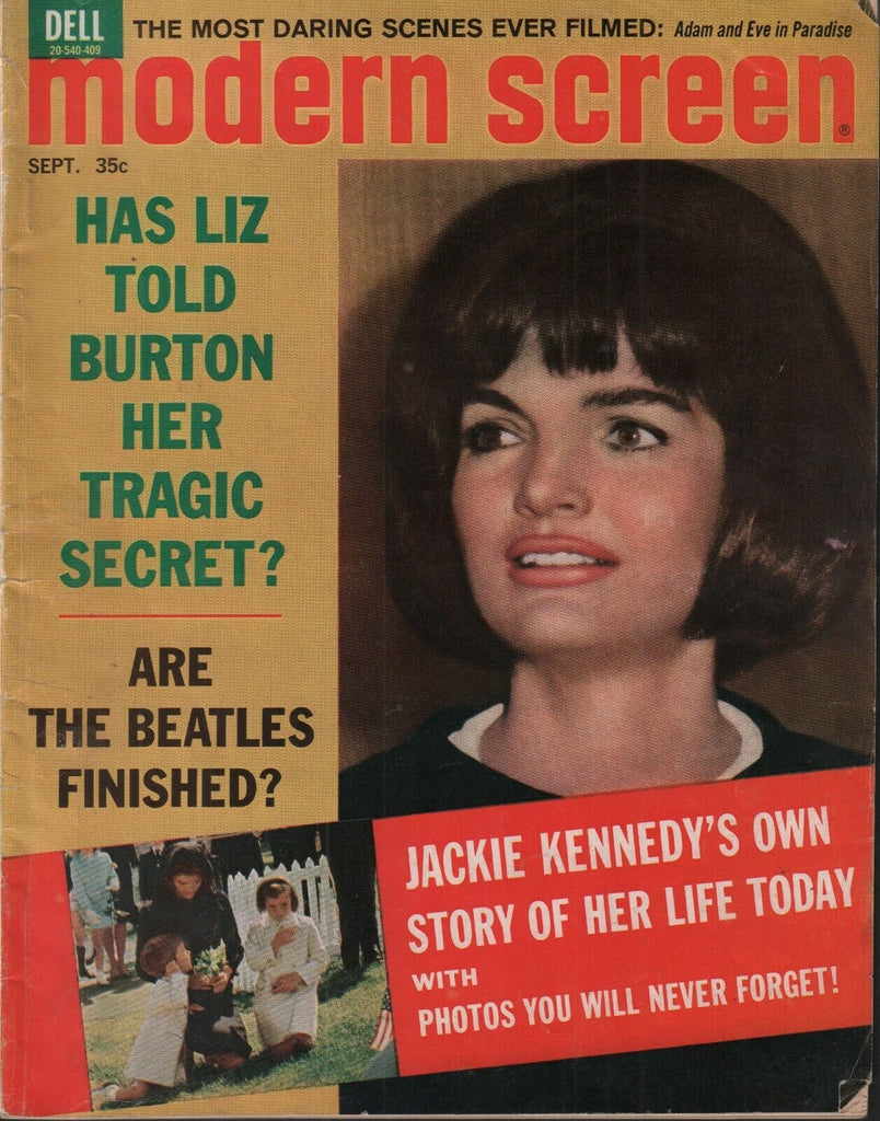 Modern Screen September 1964 Jackie Kennedy Elizabeth Taylor 062019AME