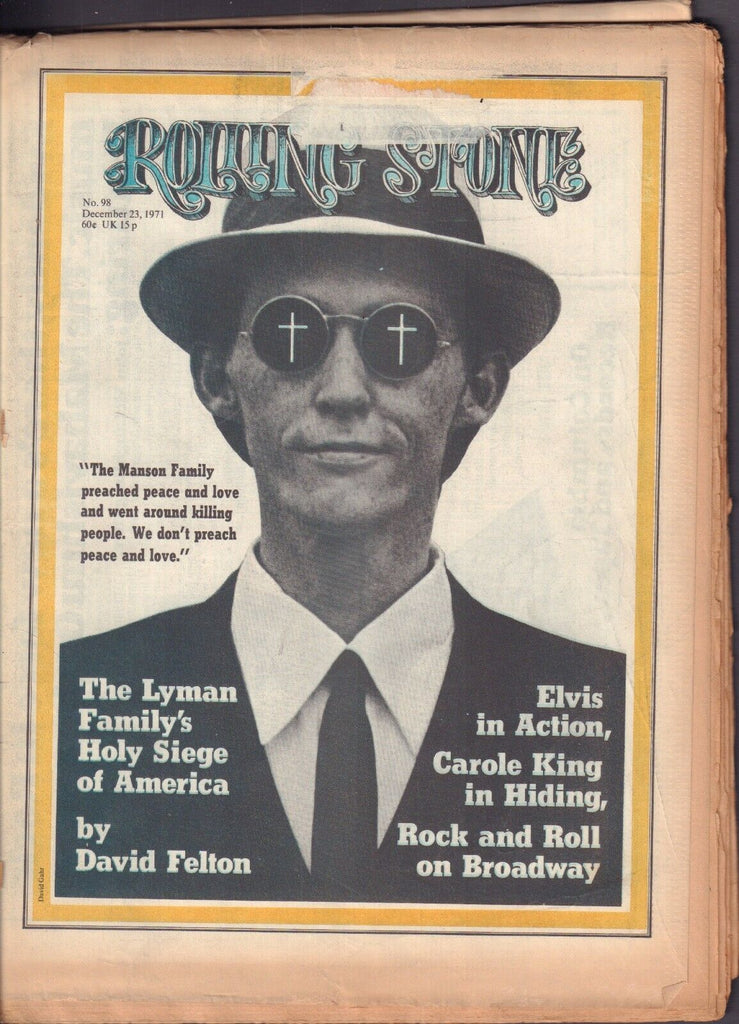 Rolling Stone December 23 1971 The Lyman Family, Elvis w/ML 121316DBE