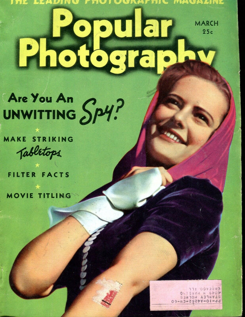 Popular Photography Magazine March 1940 Filter Facts VG w/ML 121016jhe