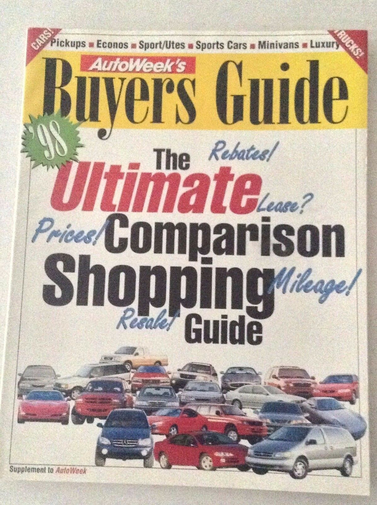 Autoweek Magazine Buyer's Guide Comparison Shopping Guide 1998 020617RH