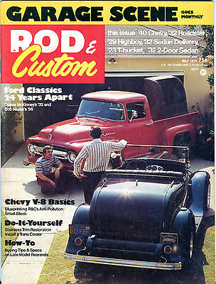 Rod & Custom Magazine May 1974 Garage Scene EX 081516jhe