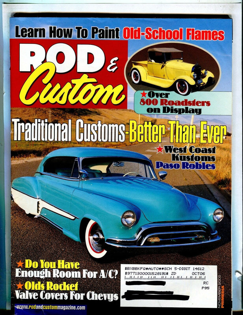 Rod & Custom Magazine November 2006 Roadsters EX w/ML 021817jhe