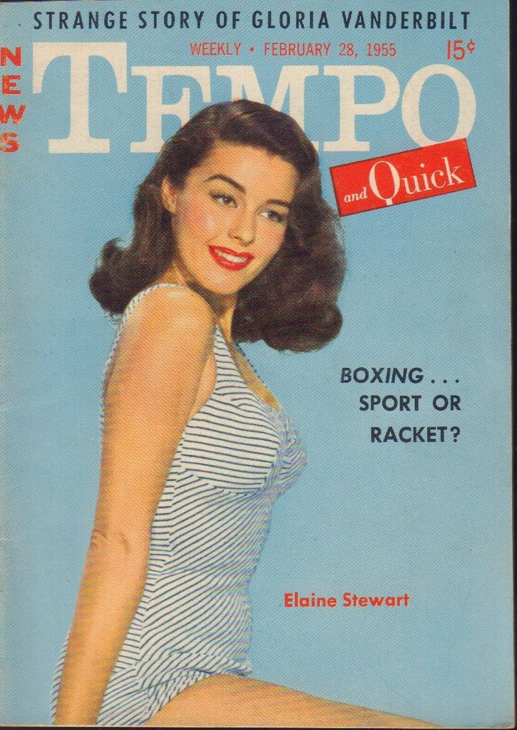 News Tempo & Quick February 28 1955 Elaine Stewart Cheesecake Pin Up 091218AME2
