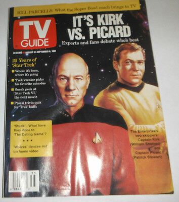 Tv Guide Magazine William Shatner Patrick Stewart August/September 1991 080914R