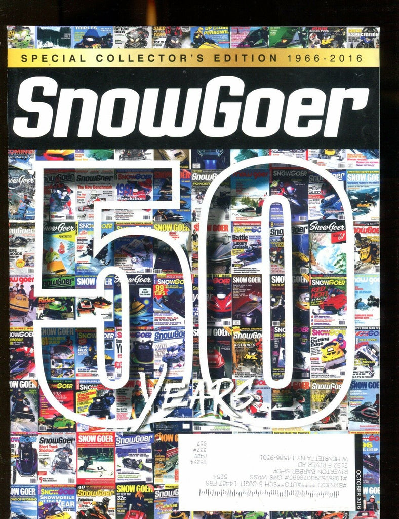 SnoGoer Magazine October 2016 50 Years EX w/ML 020917jhe