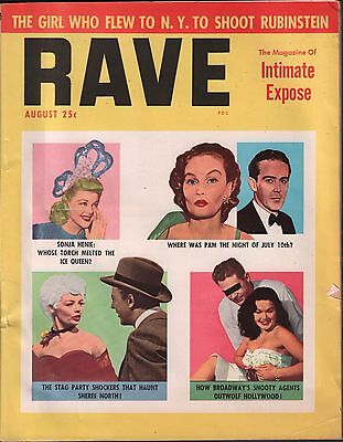 Rave Magazine August 1955 Sonja Henie VG 122215DBE