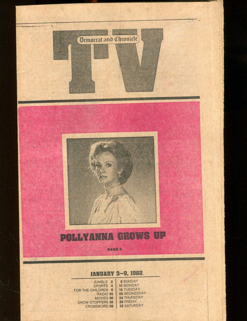 TV Democrat & Chronicle Jan. 3-9 1982 Pollyanna EX 022317nonjhe