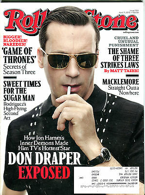 Rolling Stone Magazine April 11 2013 Don Draper EX 032416jhe