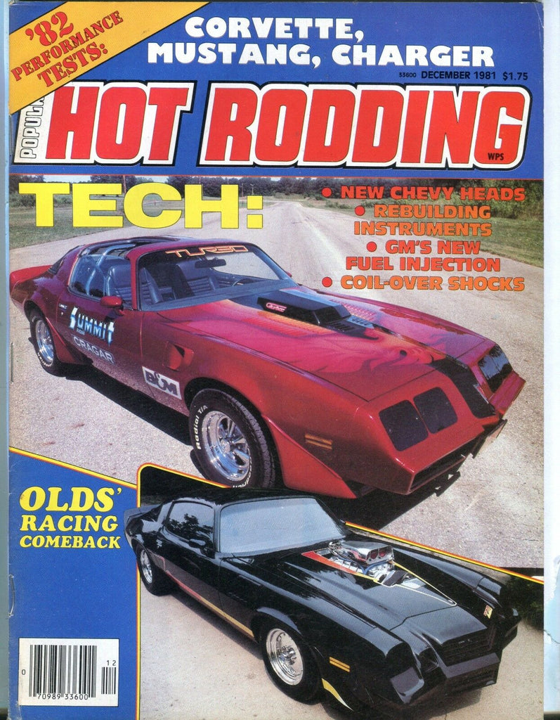 Popular Hot Rodding Magazine December 1981 Chevy Heads EX No ML 031017nonjhe