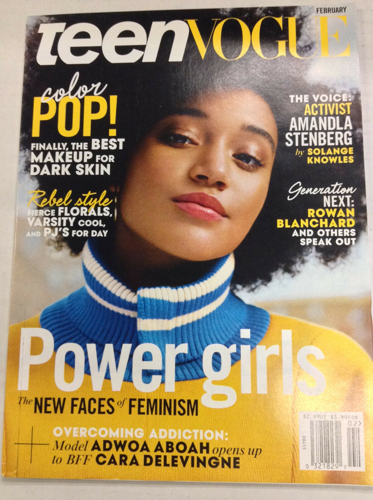 Teen Vogue Digest Magazine New Faces Of Feminism February 2016 050417nonr