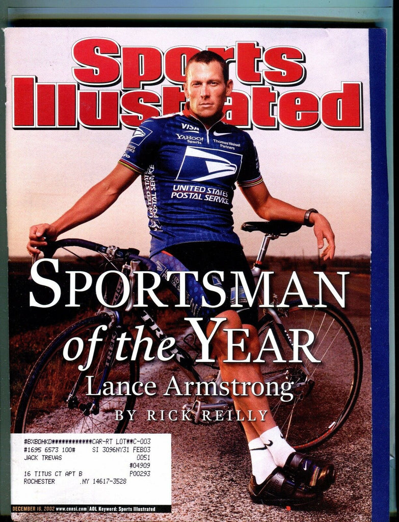 Sports Illustrated Magazine December 16 2002 Lance Armstrong EX w/ML 021717jhe
