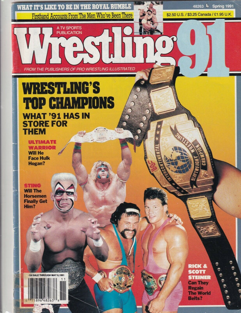 Wrestling Magazine Ultimate Warrior Sting Rick Steiner Spring 1991 061819nonr
