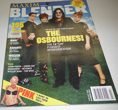 Maxim Blender Magazine The Osbournes June/July 2002 NO ML 081914R