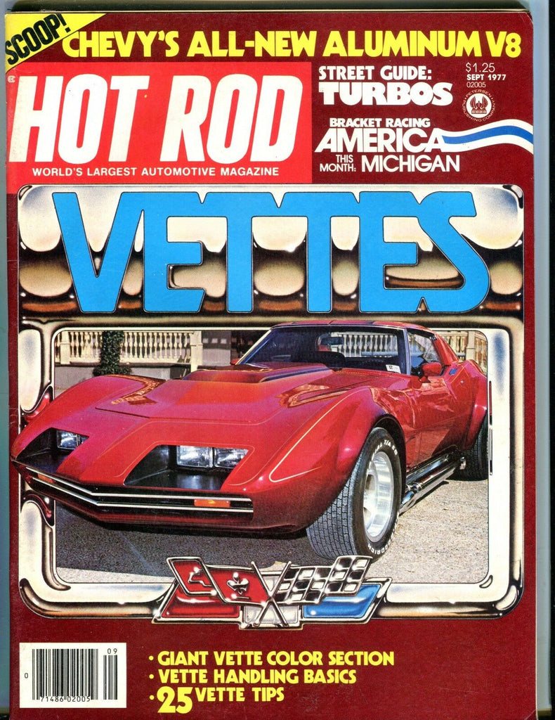 Hot Rod Magazine September 1977 Vettes EX No ML 051217nonjhe
