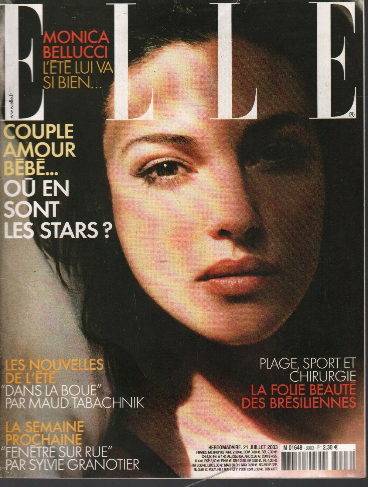 Magazine mode fashion ELLE French #2328 20 aout 1990 Monica Bellucci